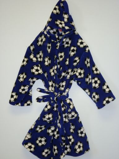 Made With Love & Kisses Flurr Robe-Blue Soccer