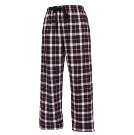 Boxercraft Flannel Pants (Covered Elastic Band)-Black/Pink