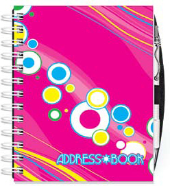 Retro Bubbles Address Book