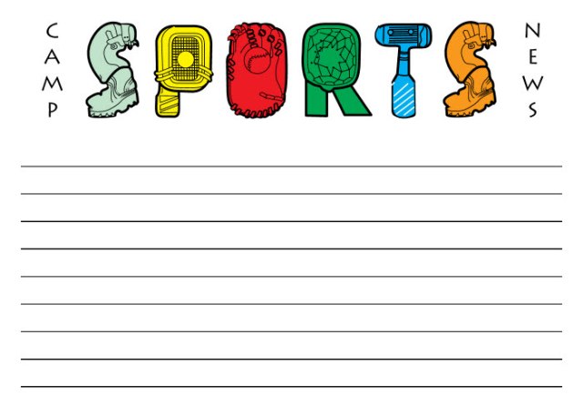 Camp Sports News Notecards (Camp Stationery)