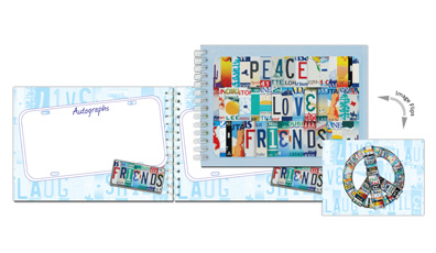 License Plate Flip Autograph Book