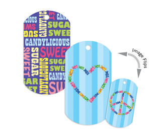 Gummy Bear Love Flip Dog Tag with Chain