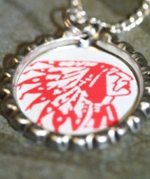 Bottle Cap Necklace-Indian Head