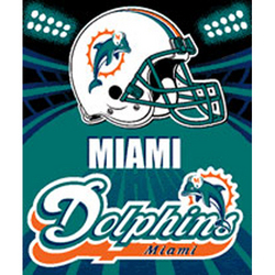 Sports Cot Blanket -Miami Dolphins