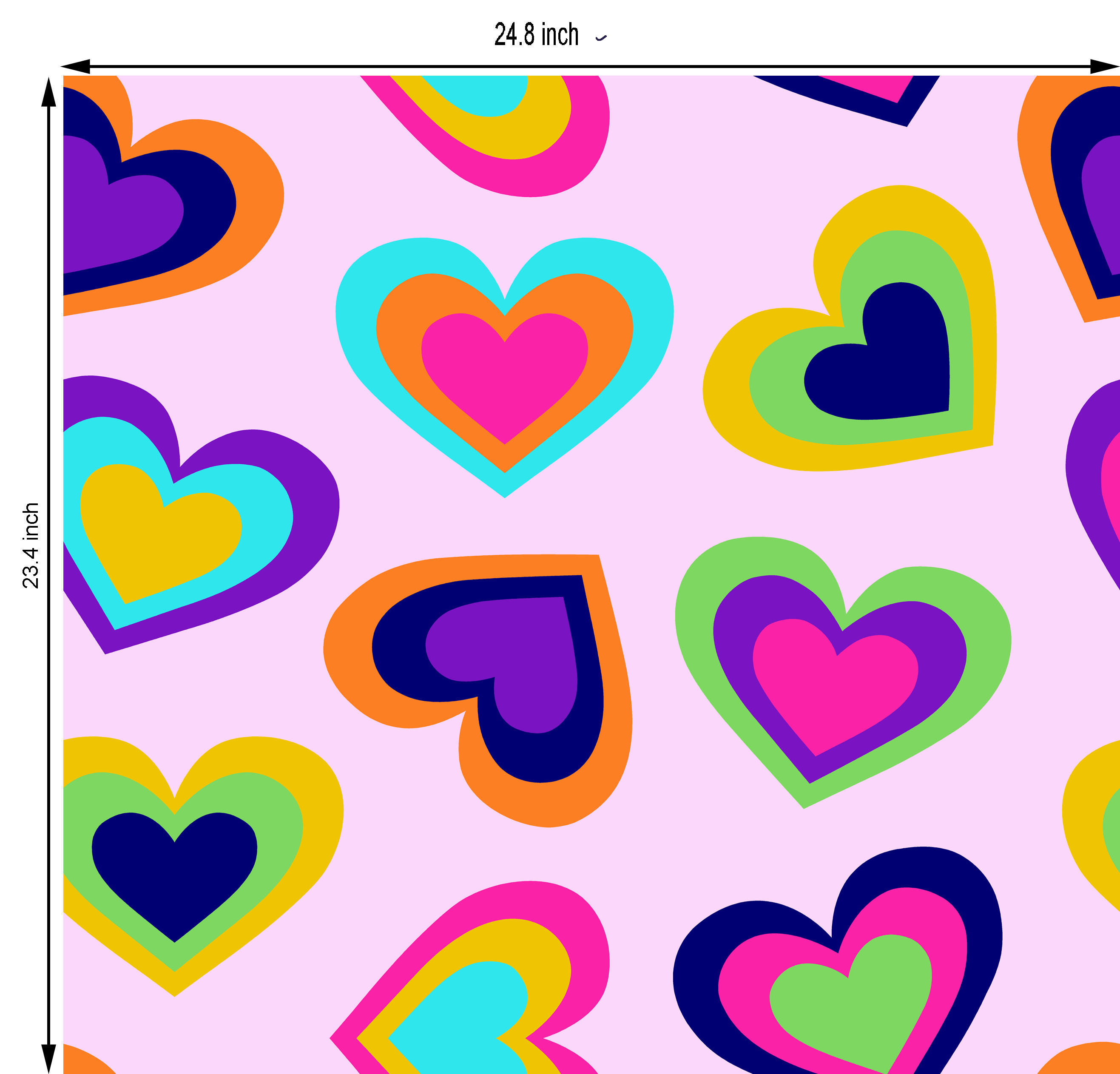 Jersey Knit 3 Pc Cot Sheet Set-Heart in Heart