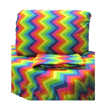 Jersey Knit 3 Pc Cot Sheet Set-Zig Zag