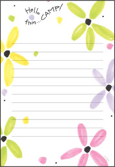 Penny Laine Stationery Kit- Big Flowers-Lined (Camp Stationery)