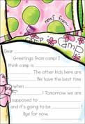 Penny Laine Stationery Kit- Sleeping Bag-Fill In (Camp Stationery)
