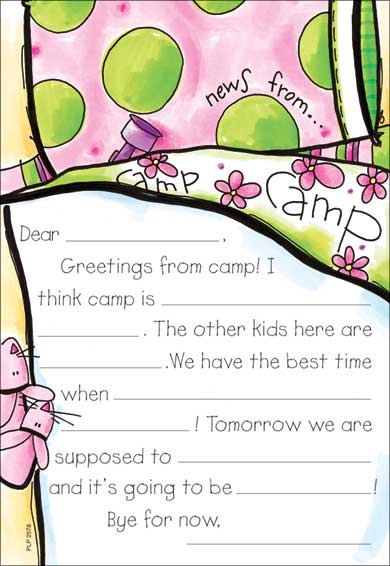 Penny Laine Stationery Kit- Sleeping Bag-Fill In (Camp Stationery)