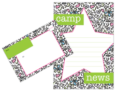 Penny Laine Papers-Camp News Star-Fold n Seal (Camp Stationery)