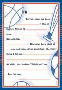 Penny Laine Papers- Blue Sports Fill In (Camp Stationery)