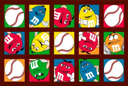 M&M Baseball Rug