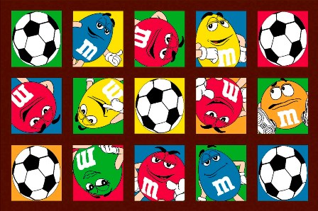M&M Soccer Ball Rug