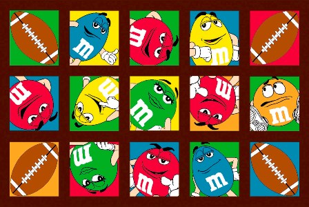 M&M Football Rug
