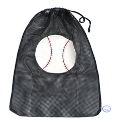 Mesh Baseball Laundry Bag-Black