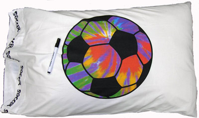 Tie Dye Soccer Autograph Pillow Case with Pen (Bunk Junk)