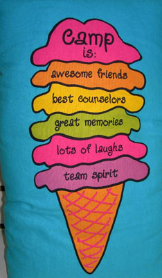 Camp Is-Ice Cream Autograph Pillow (Bunk Junk)
