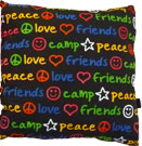 Black Square Peace/Love/Camp Autograph Pillow (Bunk Junk)