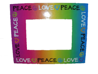 Brush Stroke Peace/Love Autograph Picture Frame (Bunk Junk)