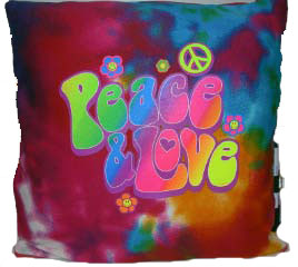 Peace & Love Tie Dye Autograph Pillow (Bunk Junk)