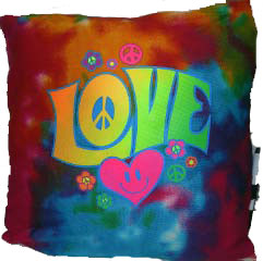 Love/Smile Tie Dye Autograph Pillow (Bunk Junk)