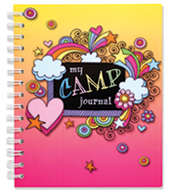 My Camp Journal - Girls - Hearts Rainbows Clouds