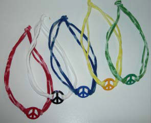 Peace Double Sided Confettio Necklace
