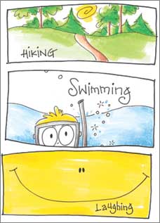 Penny Laine Greeting Cards- Hiking, Swimming, Laughing