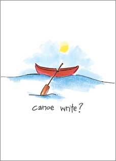 Penny Laine Greeting Cards-Canoe Write