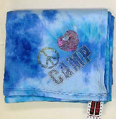 Peace Love Camp Rhinestud Blanket