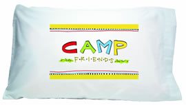 Autograph Pillowcases- Camp with Yellow Bands