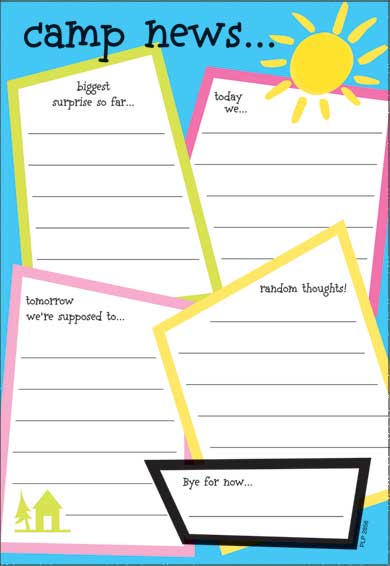 Penny Laine Papers-Camp News-Girls Lined (Camp Stationery)