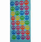 Multi Color Peace SIgns Towel (Bunk Junk)