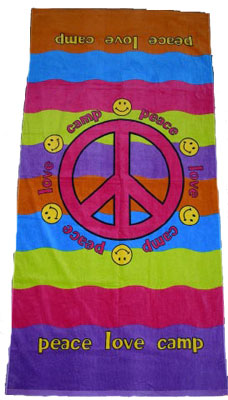 Peace Love Camp Towels