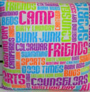 Girl Camp Grafitti Square Autograph Pillow (Bunk Junk)