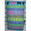 I Love My Camp Friends Autograph Pillow