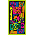 Peace/Love Geometric Towel (Bunk Junk)