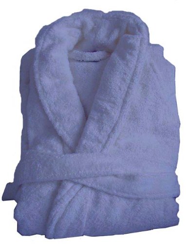 Cotton Terry Cover Up/Robe-Light Blue