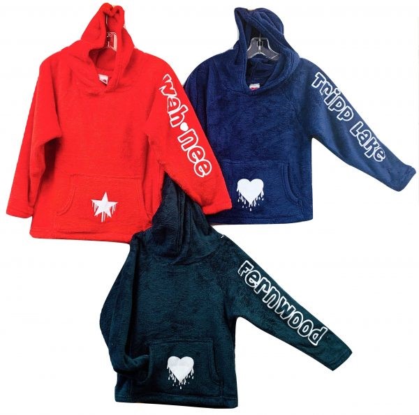 FUZZY HOODIE WITH DRIPPY ICON ON POCKET (CUSTOM)