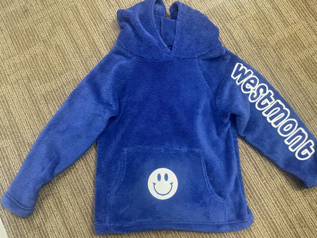 FUZZY HOODIE WITH GLITTER BUBBLE NAME WITH SMILE (CUSTOM)