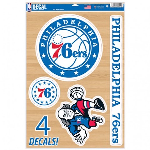 Sports/College Multi Use Decal 11x17-Philadelphia 76ers