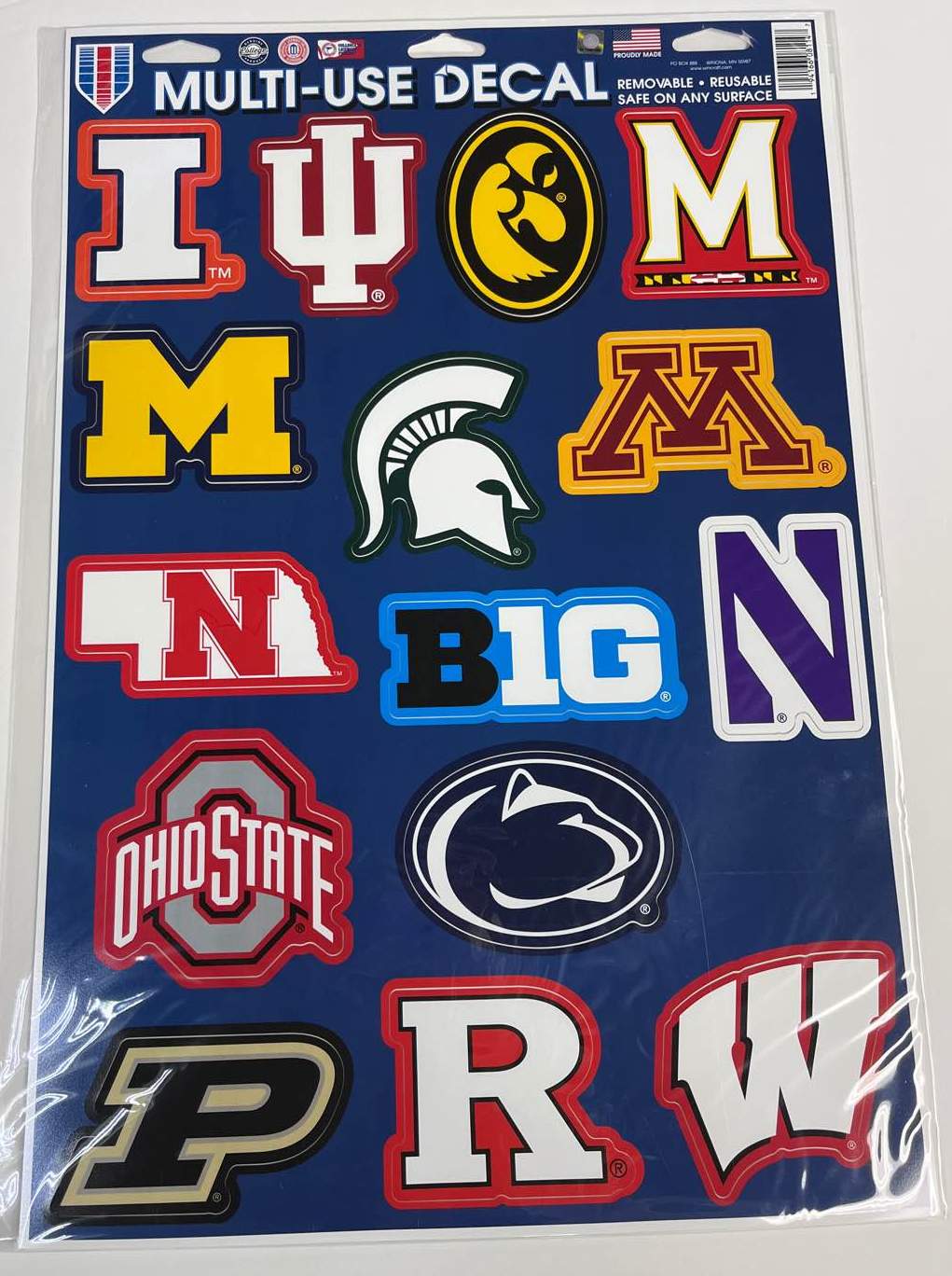 Multi Use Decal 11x17 -Big Ten