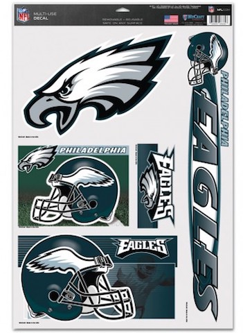 Sports/College Multi Use Decal 11x17-Philadelphia Eagles