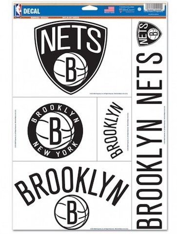 Sports/College Multi Use Decal 11x17-Brooklyn Nets