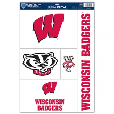Sports/College Multi Use Decal 11x17-University of Wisconsin