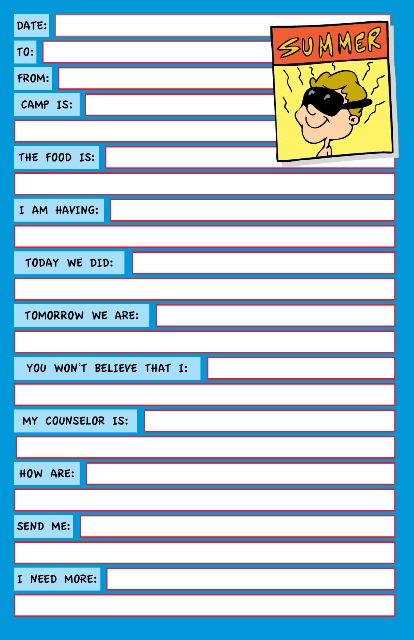 Fill In Memo Pads Blue-  (Camp Stationery)