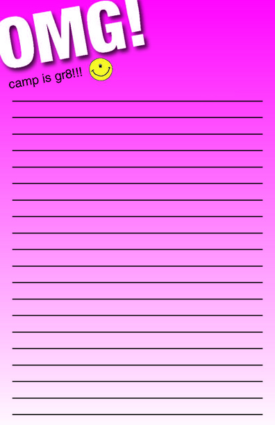 OMG Camp is Gr8 Memo Pads (Camp Stationery)