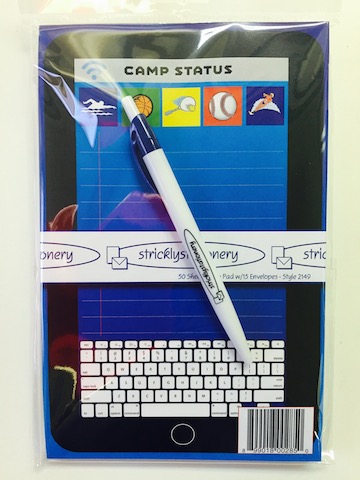 Camp Status Blue Memo Pads (Camp Stationery)