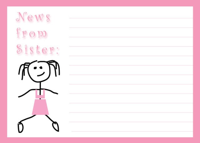 News from Sister Notecards  (Camp Stationery)