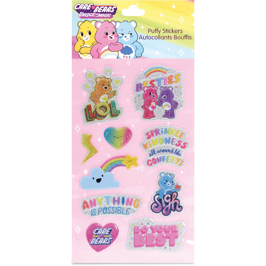 PUFFY STICKERS-BESTIES CARE BEARS